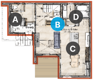 部屋の間取り　B