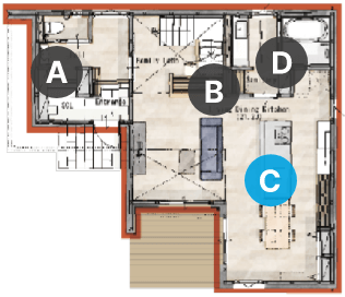 部屋の間取り　C