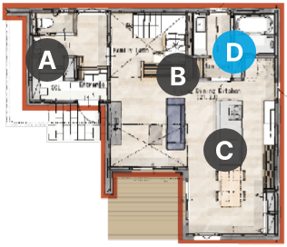 部屋の間取り　D